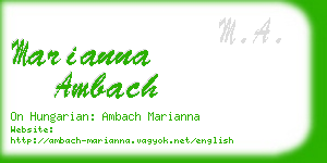 marianna ambach business card